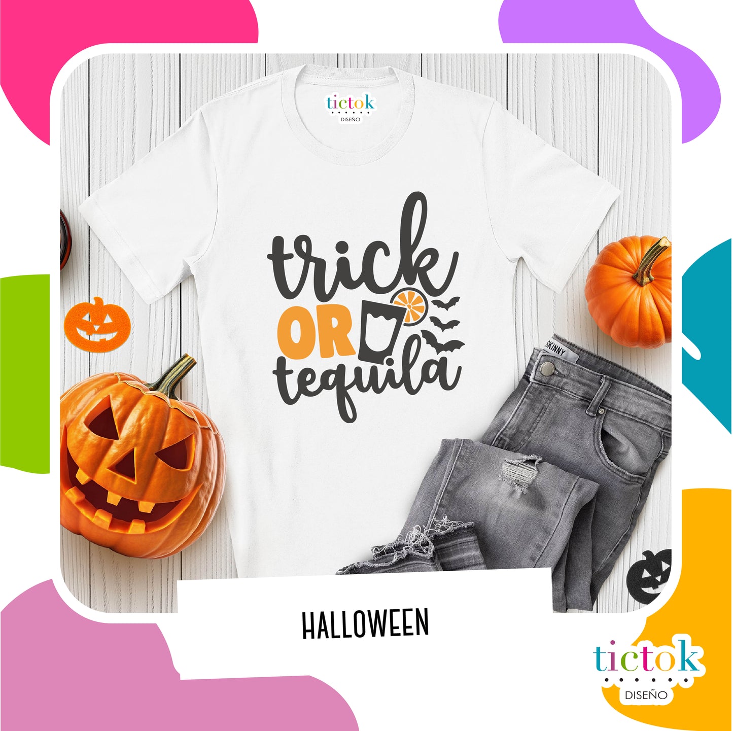 Playera trick or tequila